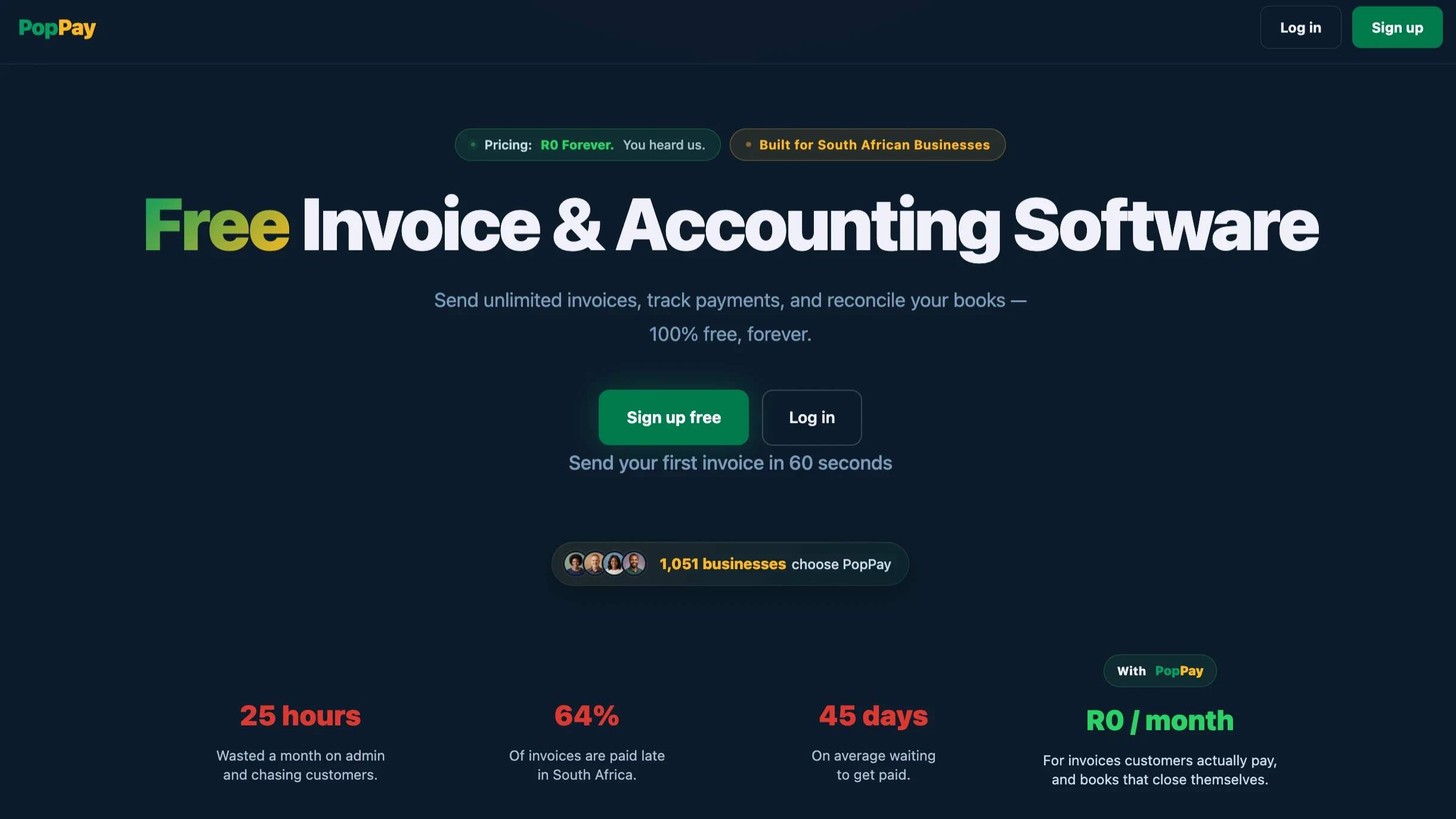 PopPay website preview