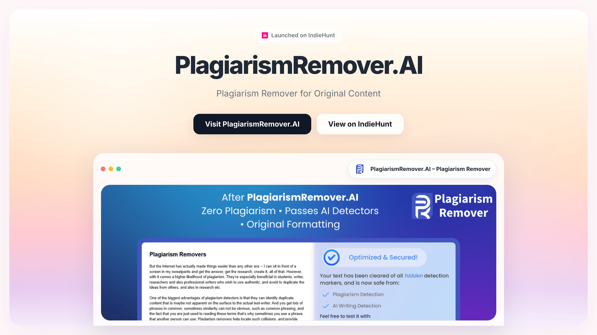 Tackle Plagiarism Effortlessly with PlagiarismRemover.AI