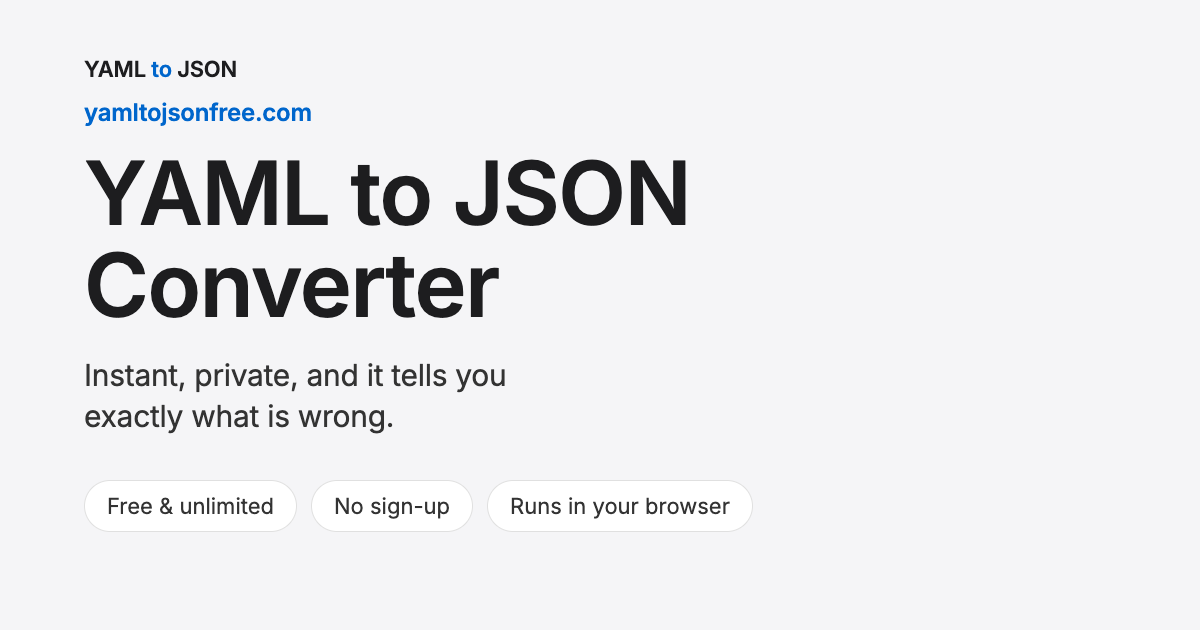 YAML to JSON screenshot 1