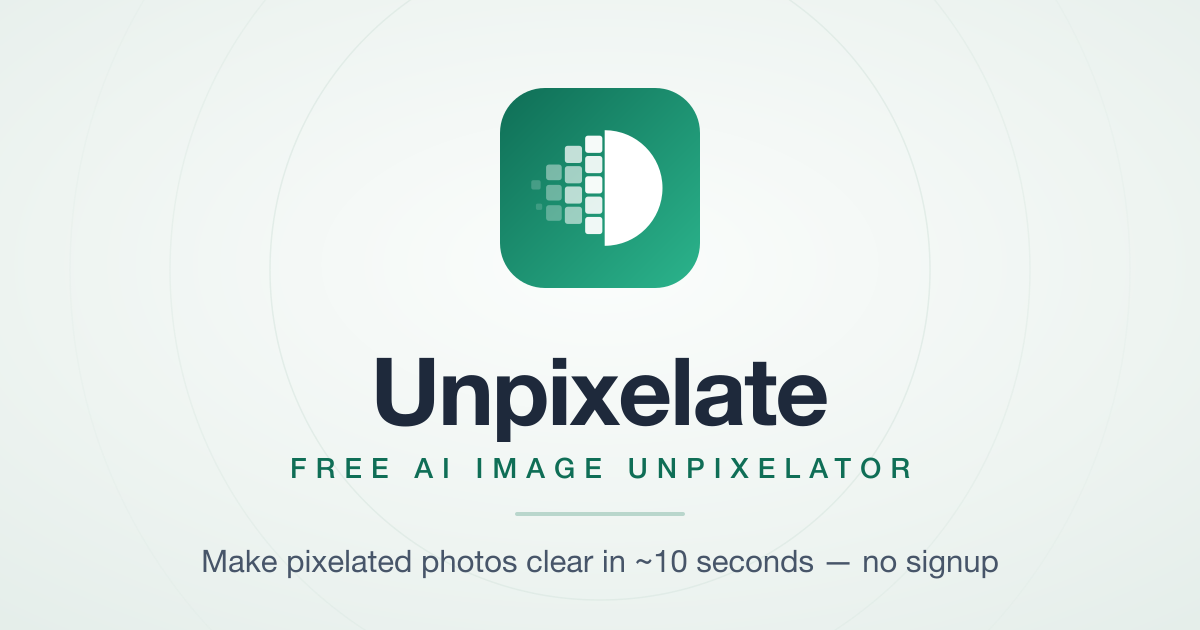 Unpixelate AI preview