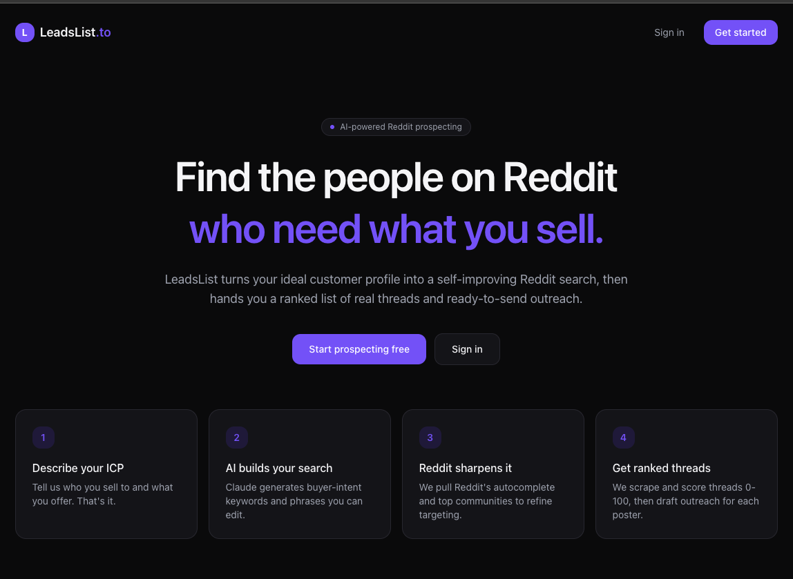 LeadsList.to preview