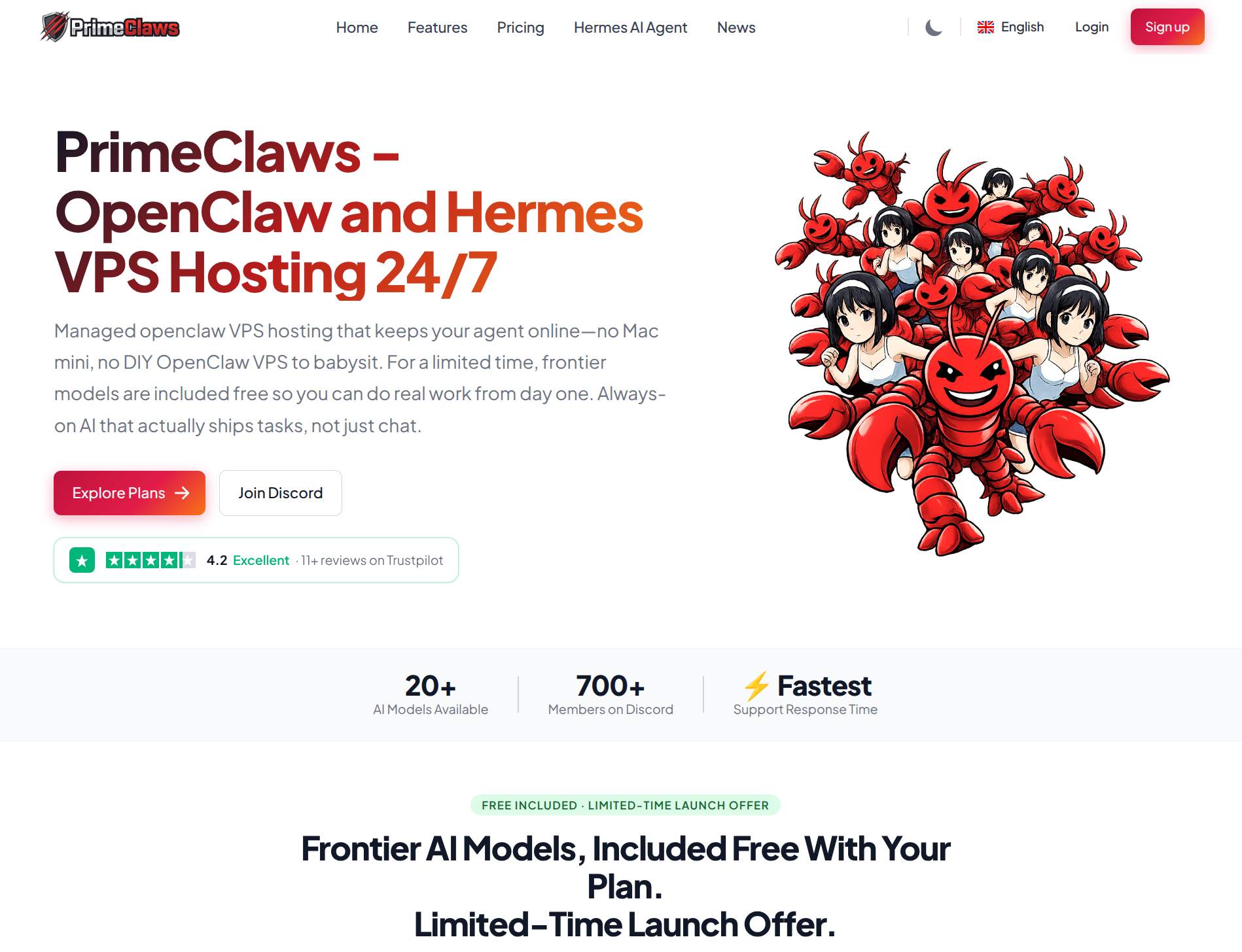 PrimeClaws VPS preview