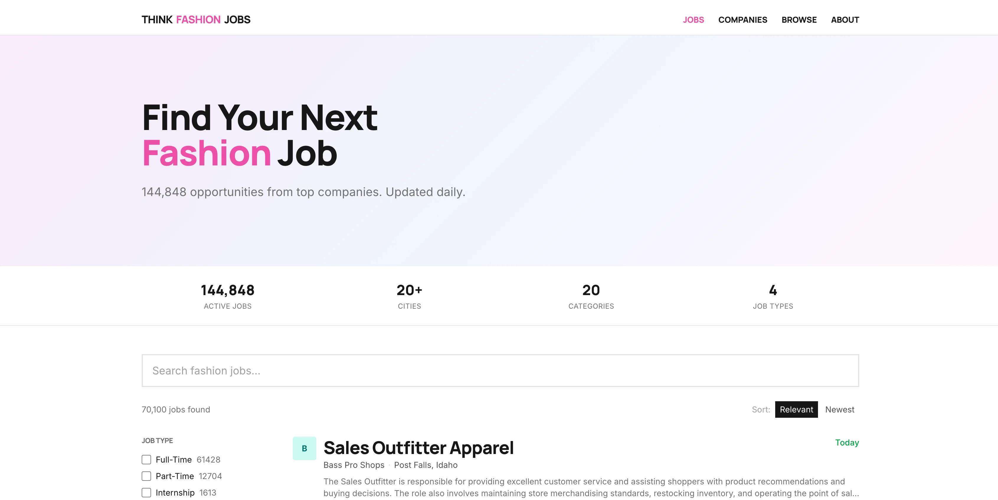 Think Fashion Jobs preview