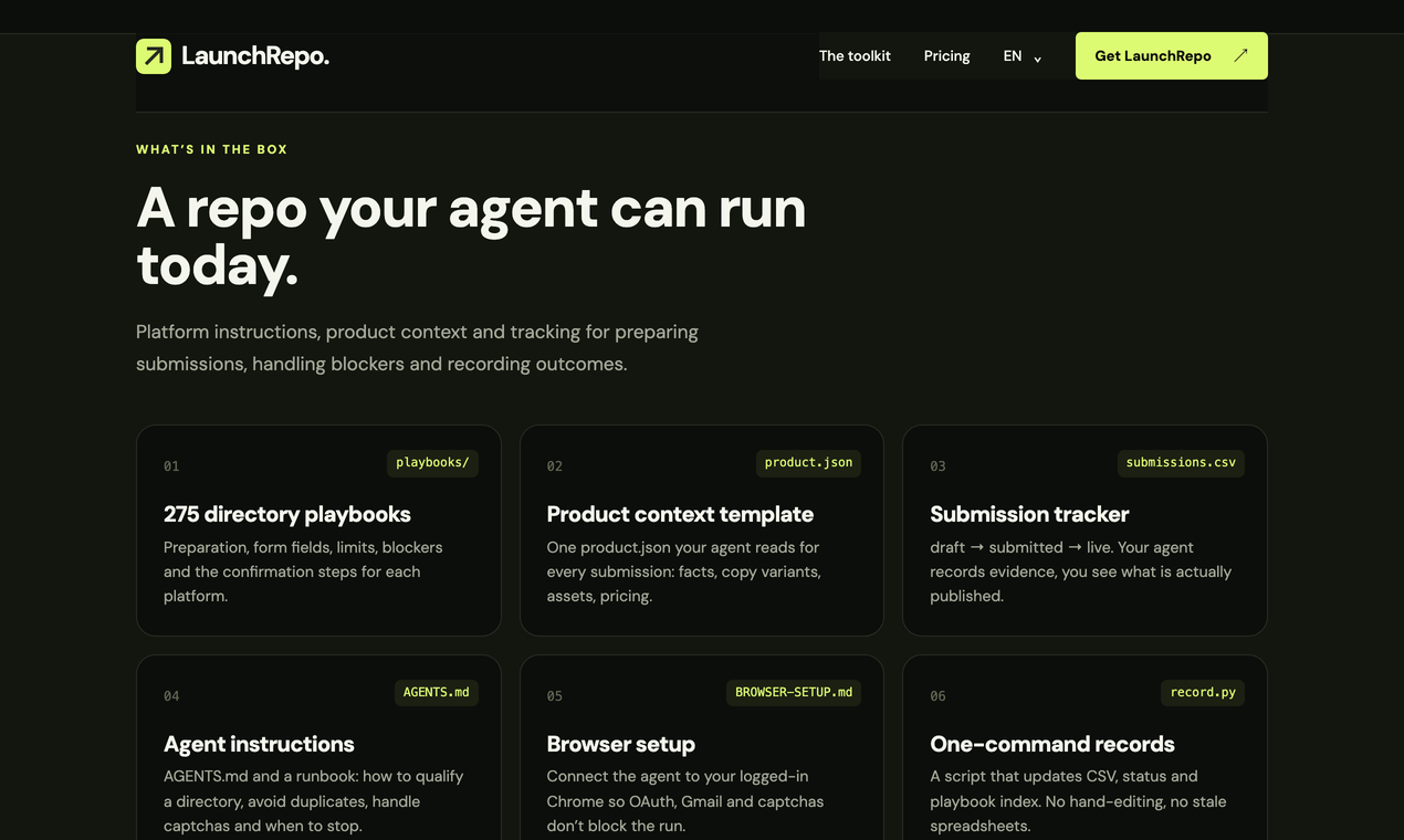 LaunchRepo preview
