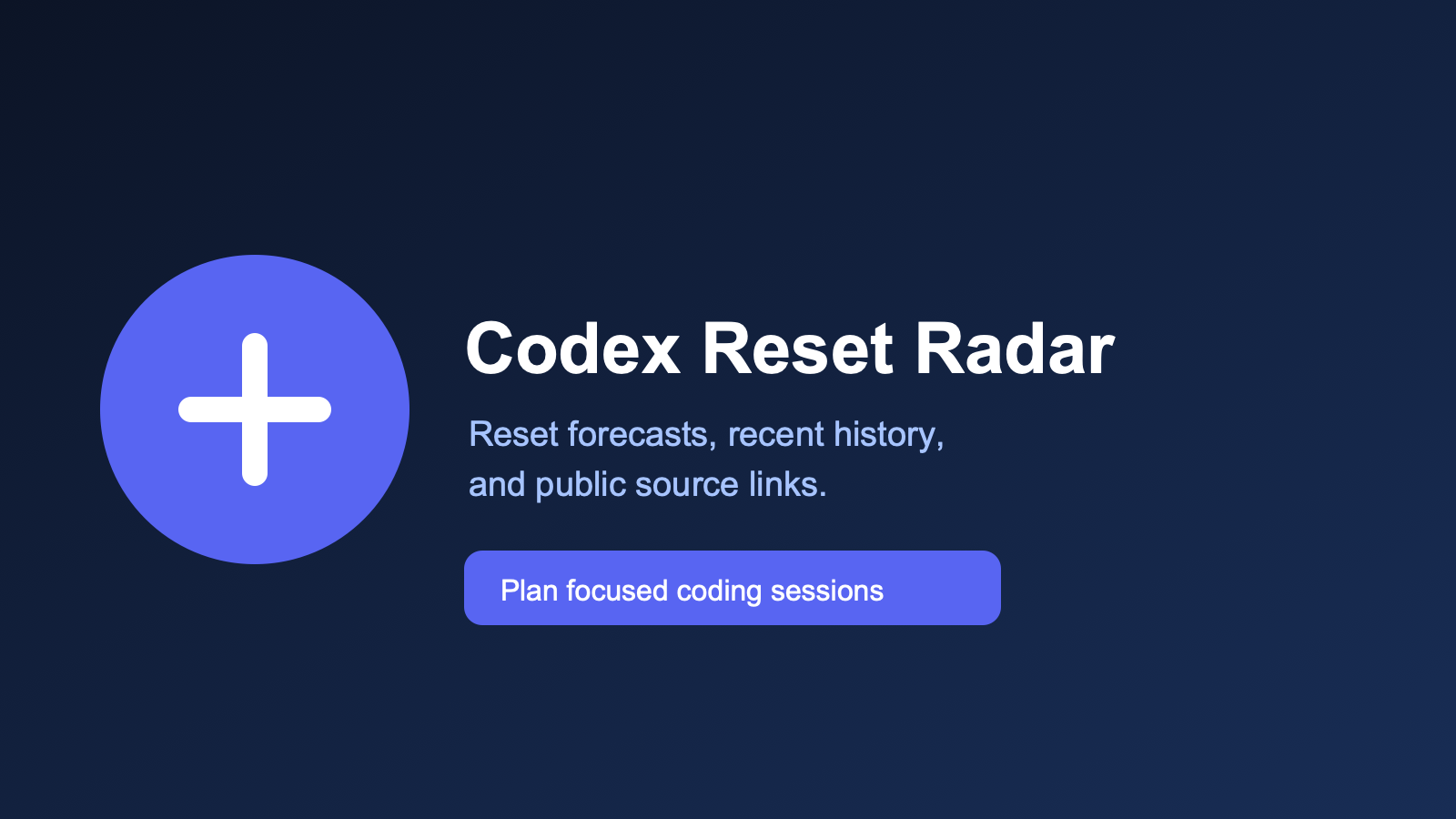 Codex Reset Radar preview