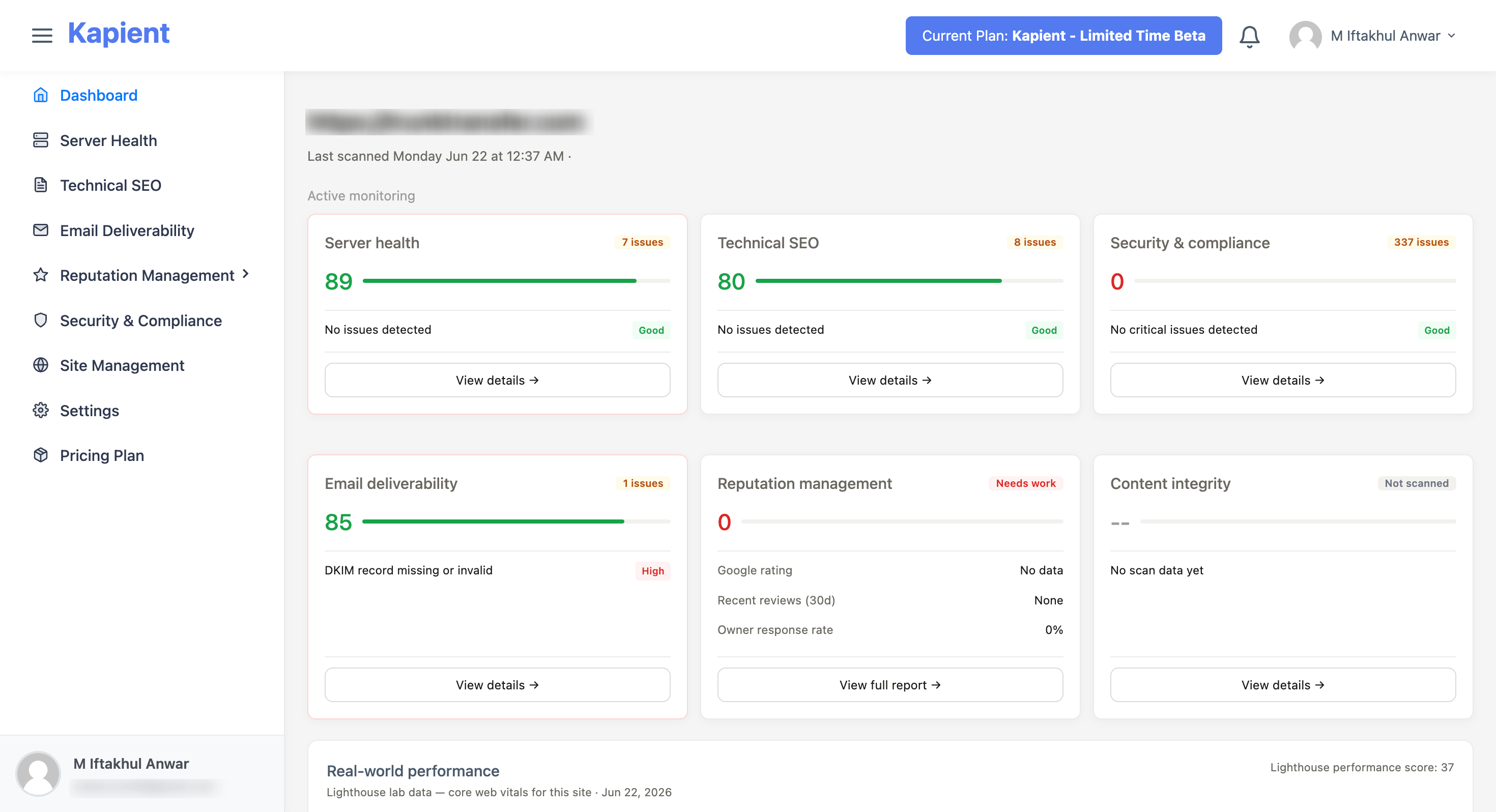 Kapient screenshot 1