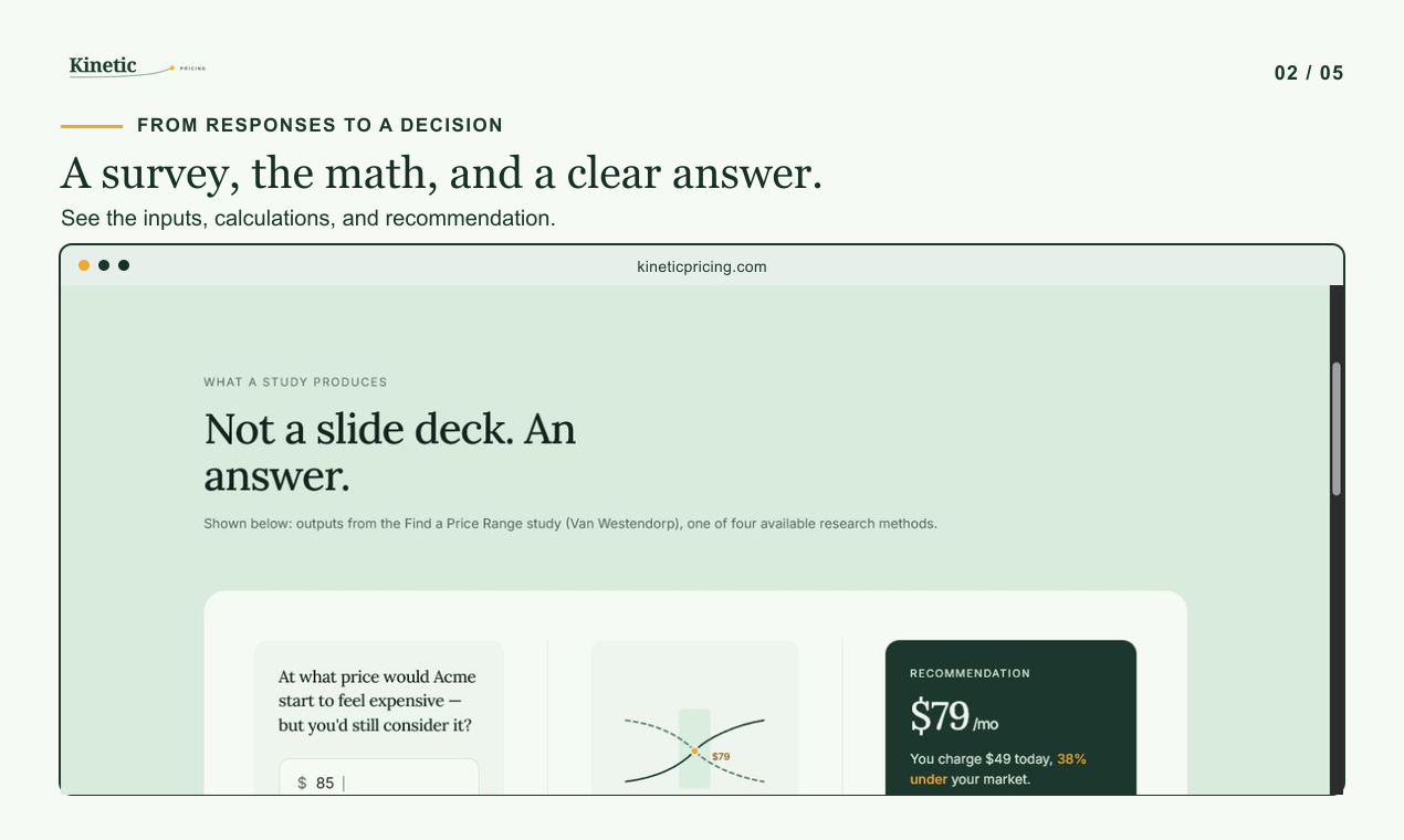 Kinetic Pricing screenshot 1