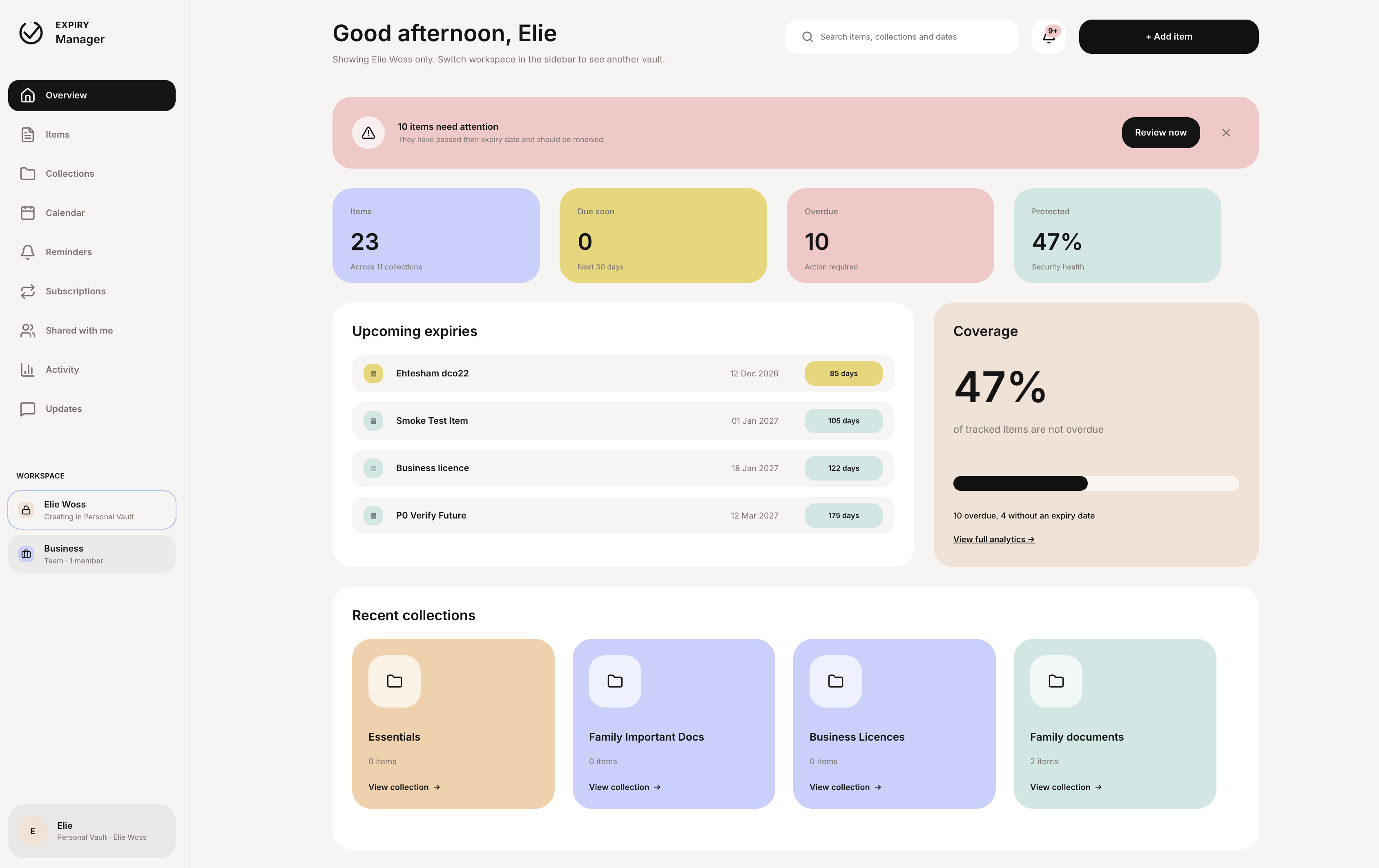 Expiry Manager preview