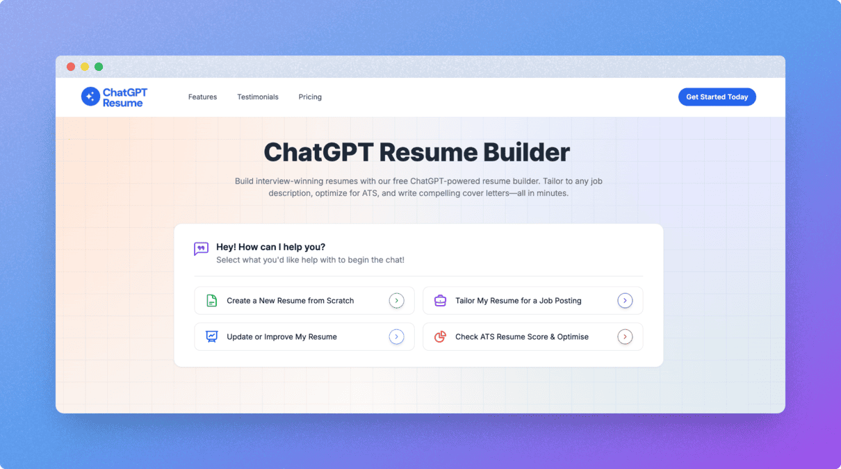 ChatGPT Resume screenshot 1