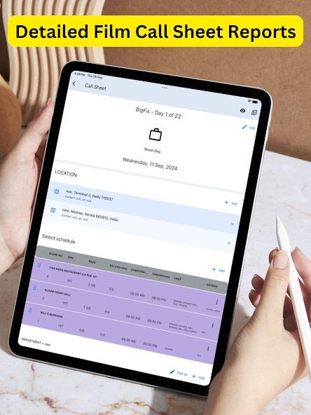AI Call Sheet Software | Studiovity website preview