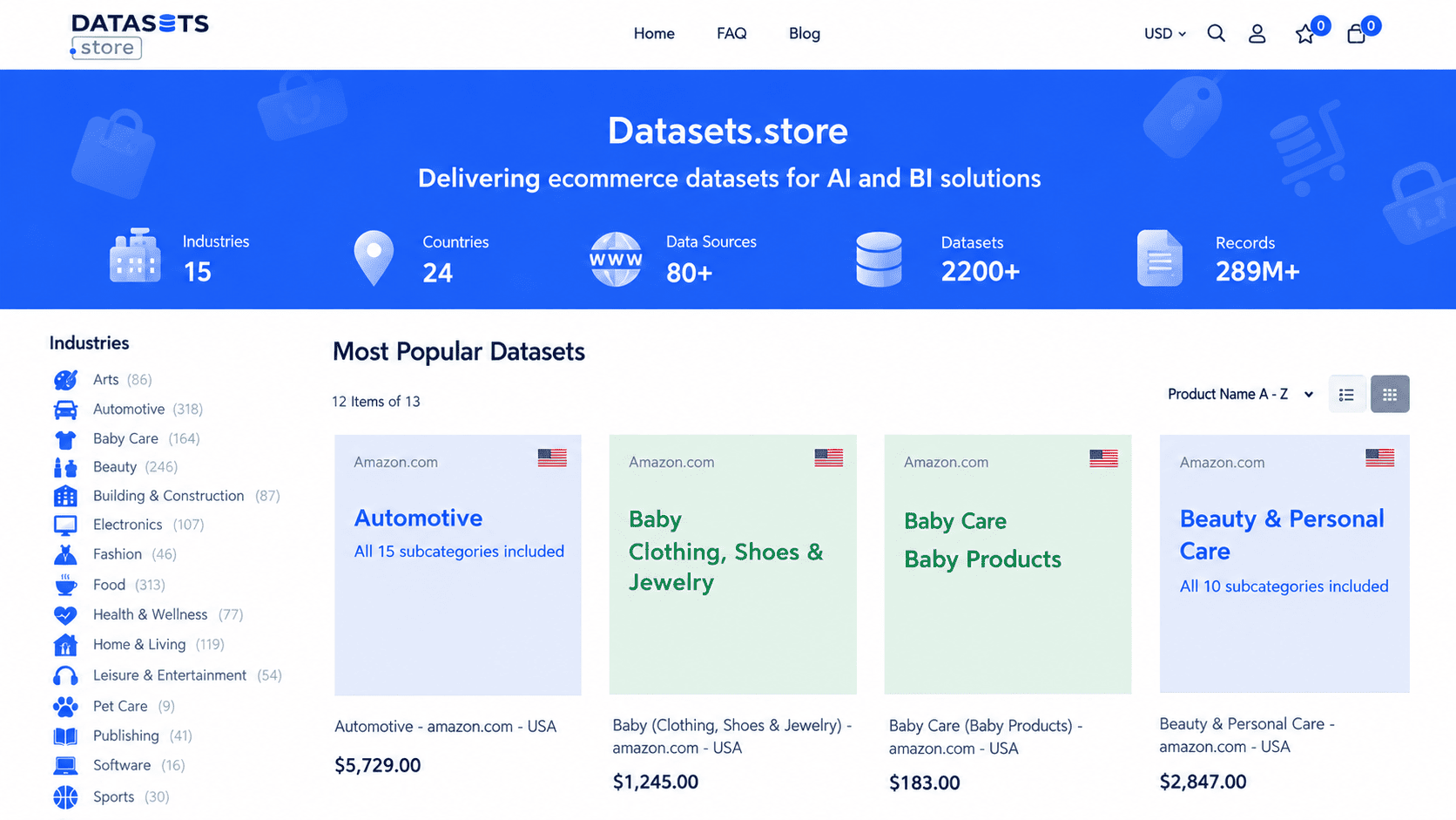 Datasets.store preview