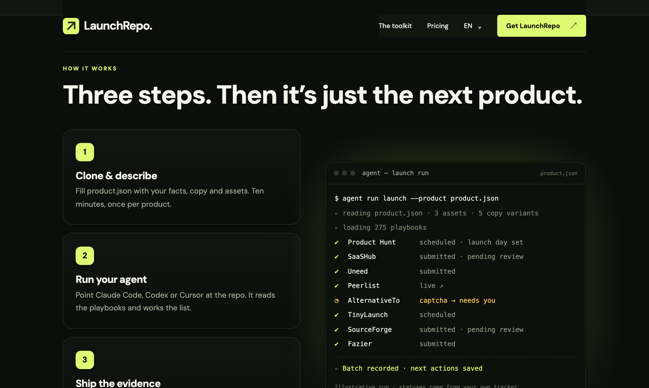 LaunchRepo preview