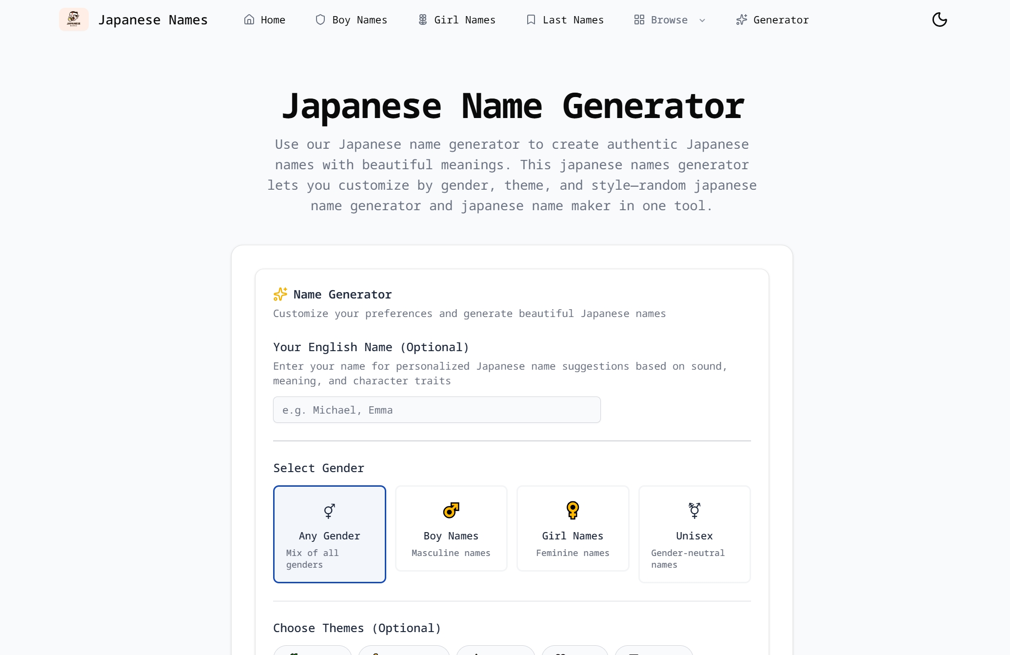 Japanese Name Generator: Create Authentic Names Instantly | Random & Custom preview