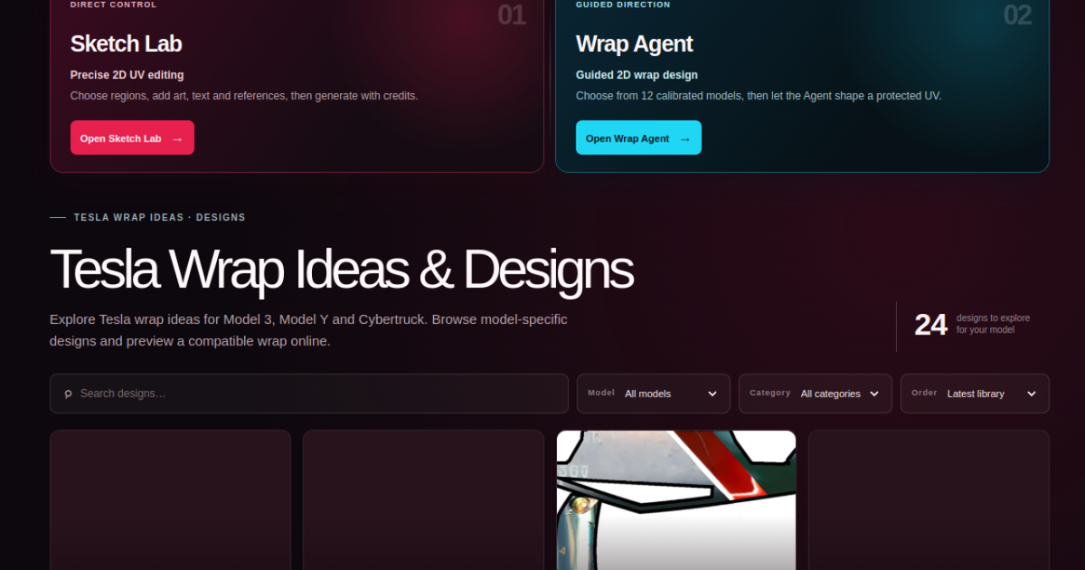 Tesla Wrap Gallery preview