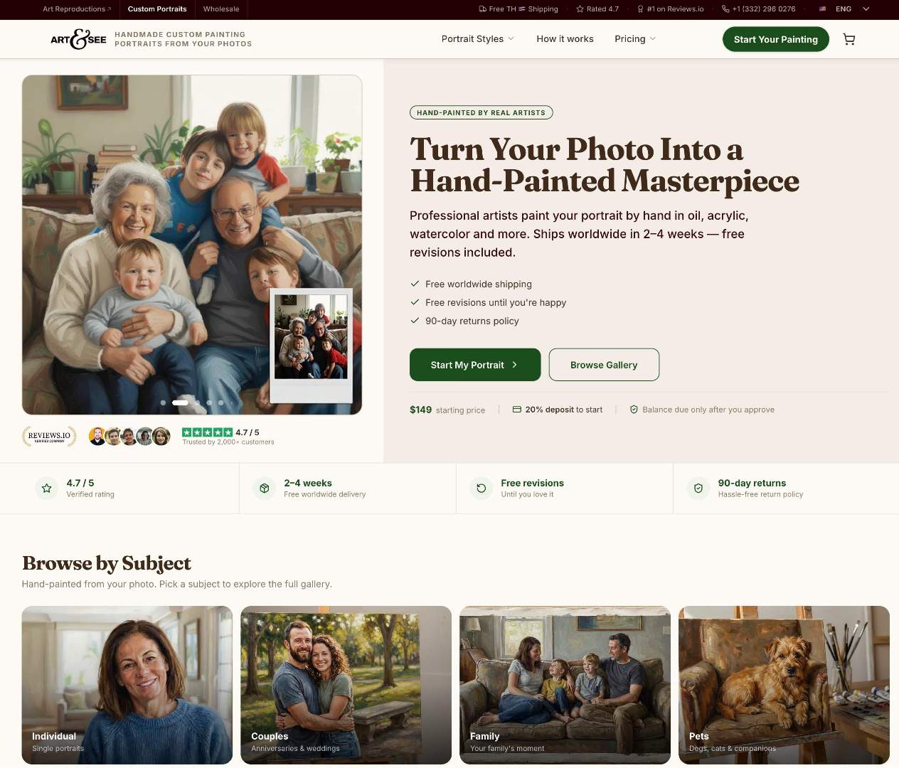 Art & See Custom Oil Painting Portraits preview