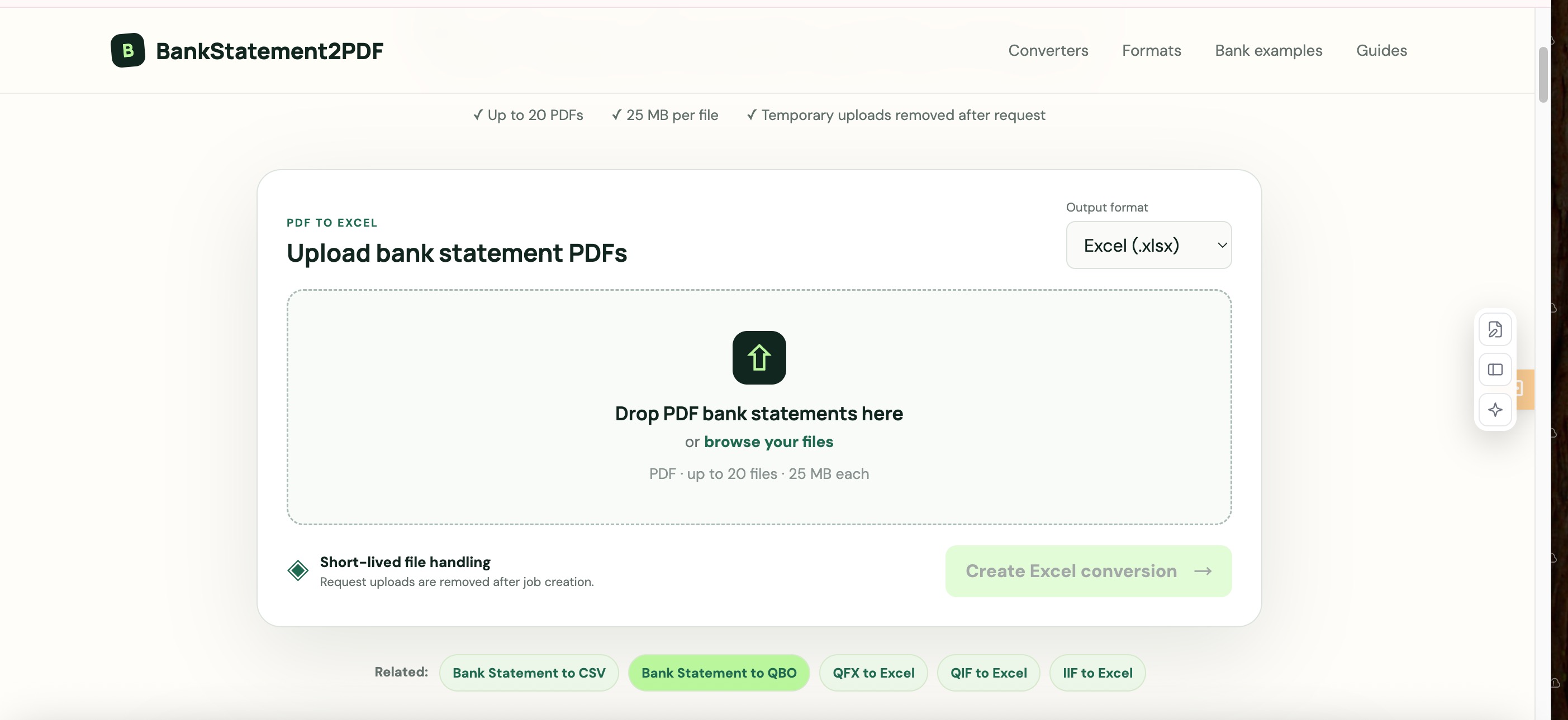 Bank Statement PDF to Excel Converter screenshot 1