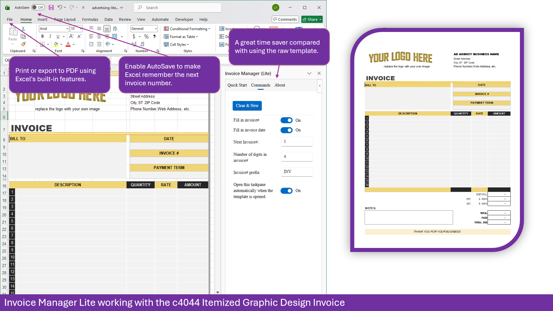 Invoice Manager Lite preview