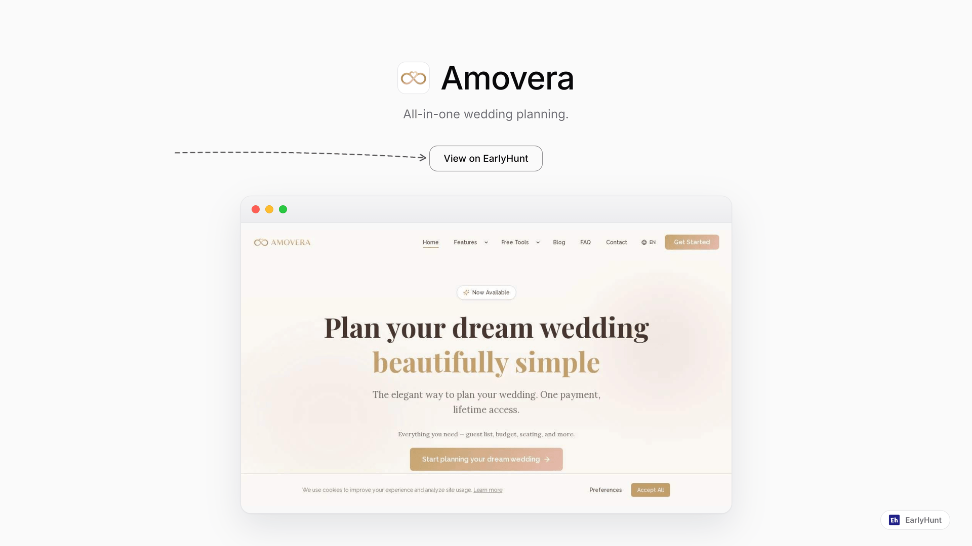Streamline Wedding Planning with Amovera's All-in-One Tools