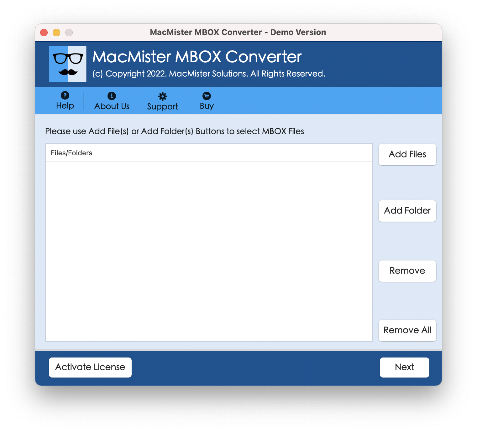 MacMister MBOX Converter for Mac preview