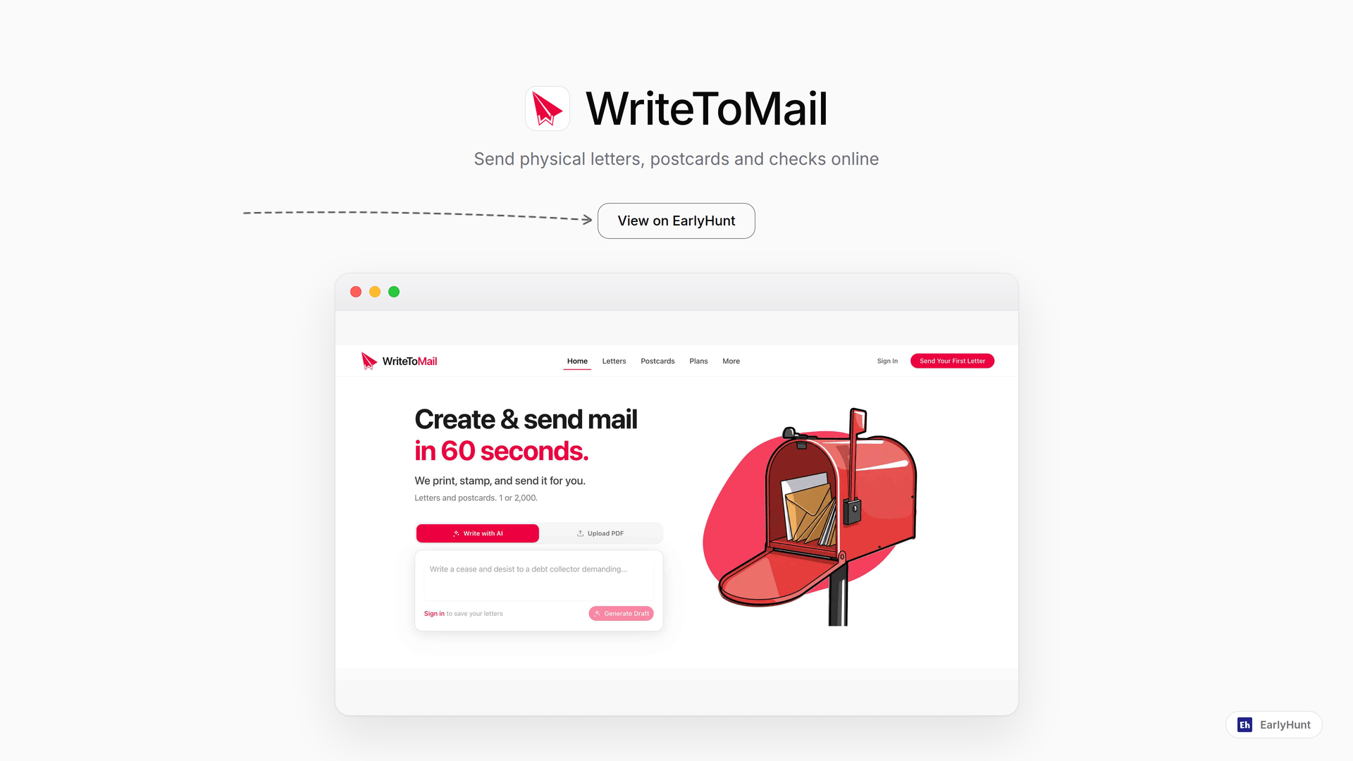 Streamline Physical Mail with WriteToMail's Digital Solution