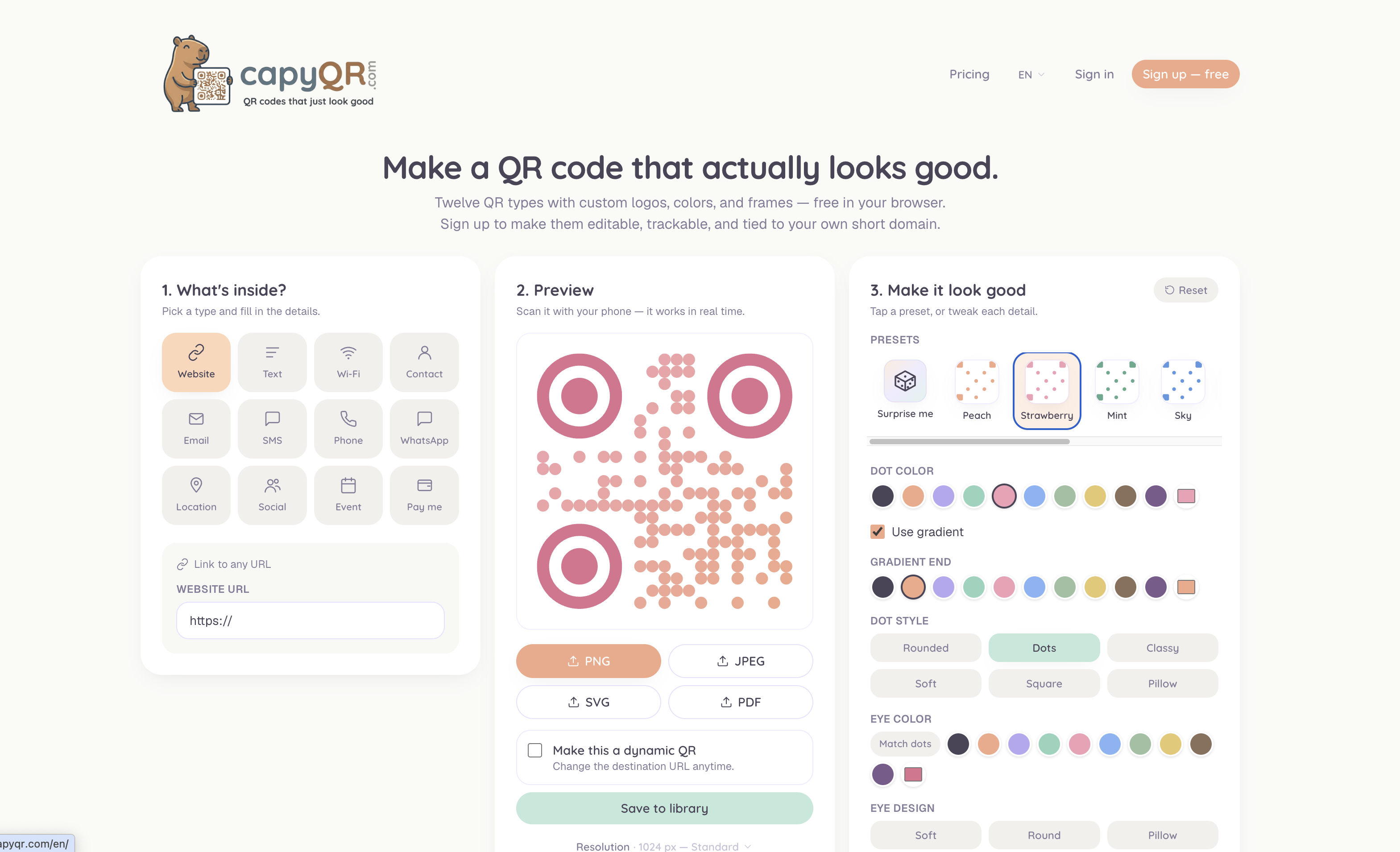 Capy QR screenshot 1