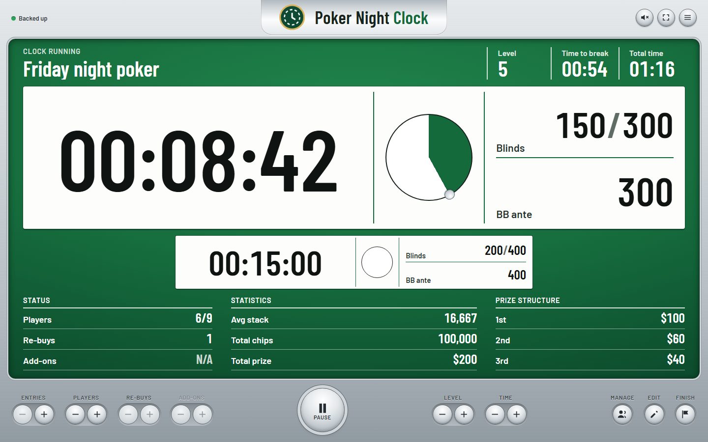 Poker Night Clock logo