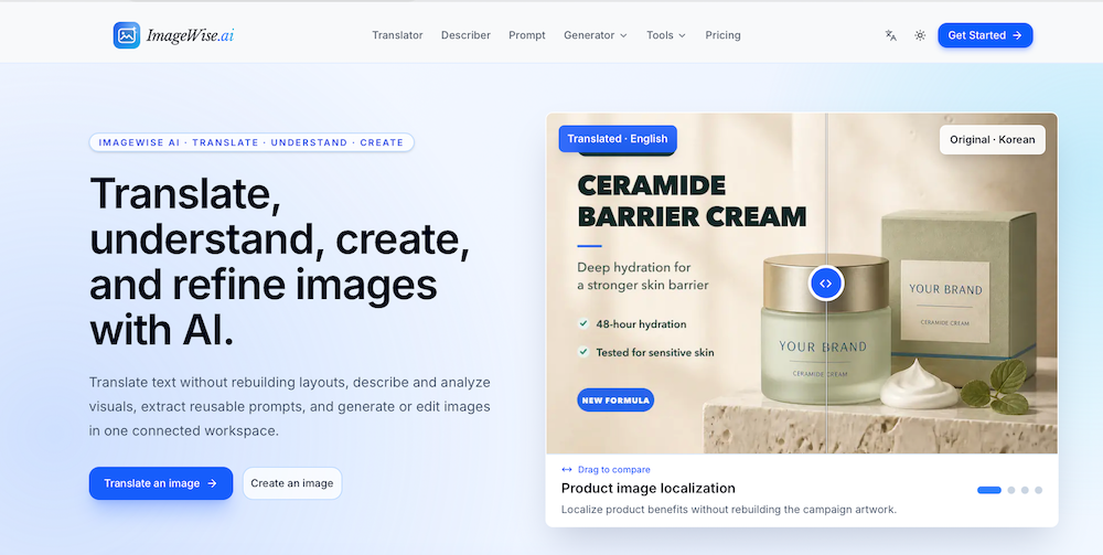 AI Image Translator, Describer & Generator preview