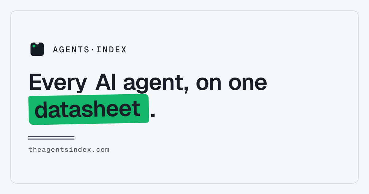 The Agents Index preview