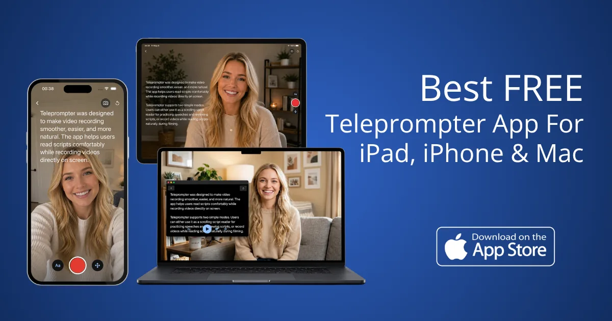 Teleprompter-scrolling scripts screenshot 1