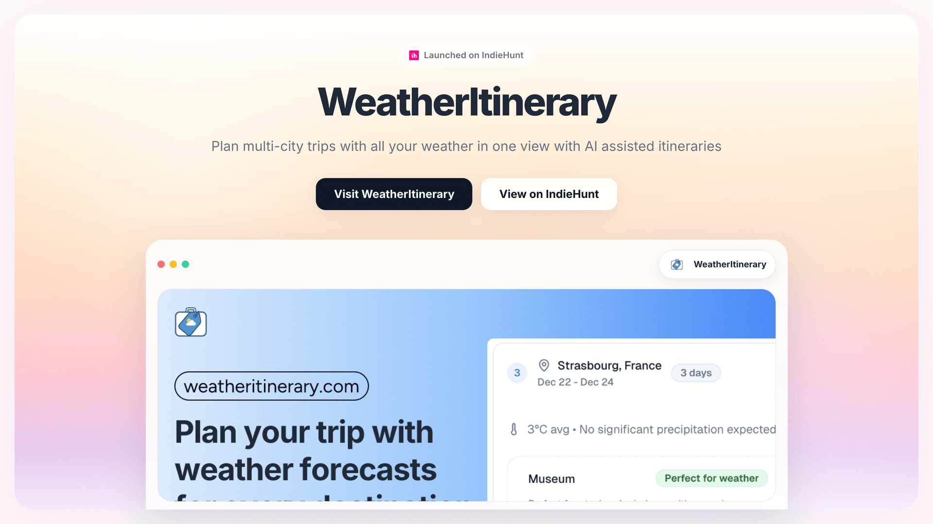 Streamline Multi-City Travel Planning with WeatherItinerary AI