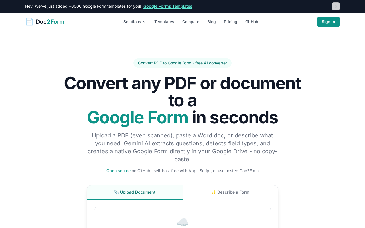 Doc2Form preview
