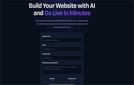 AI Web Maker preview