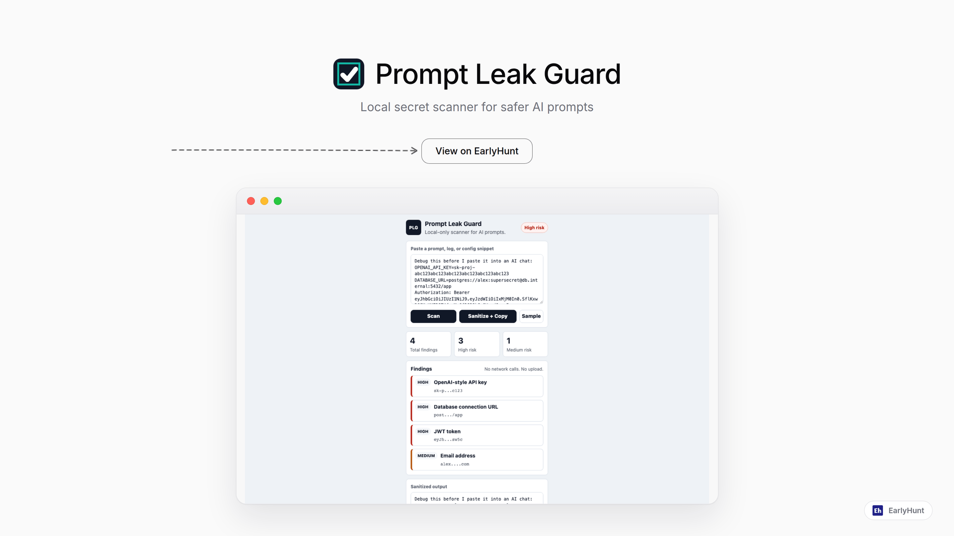 Prevent Data Leaks with Prompt Leak Guard for Developers