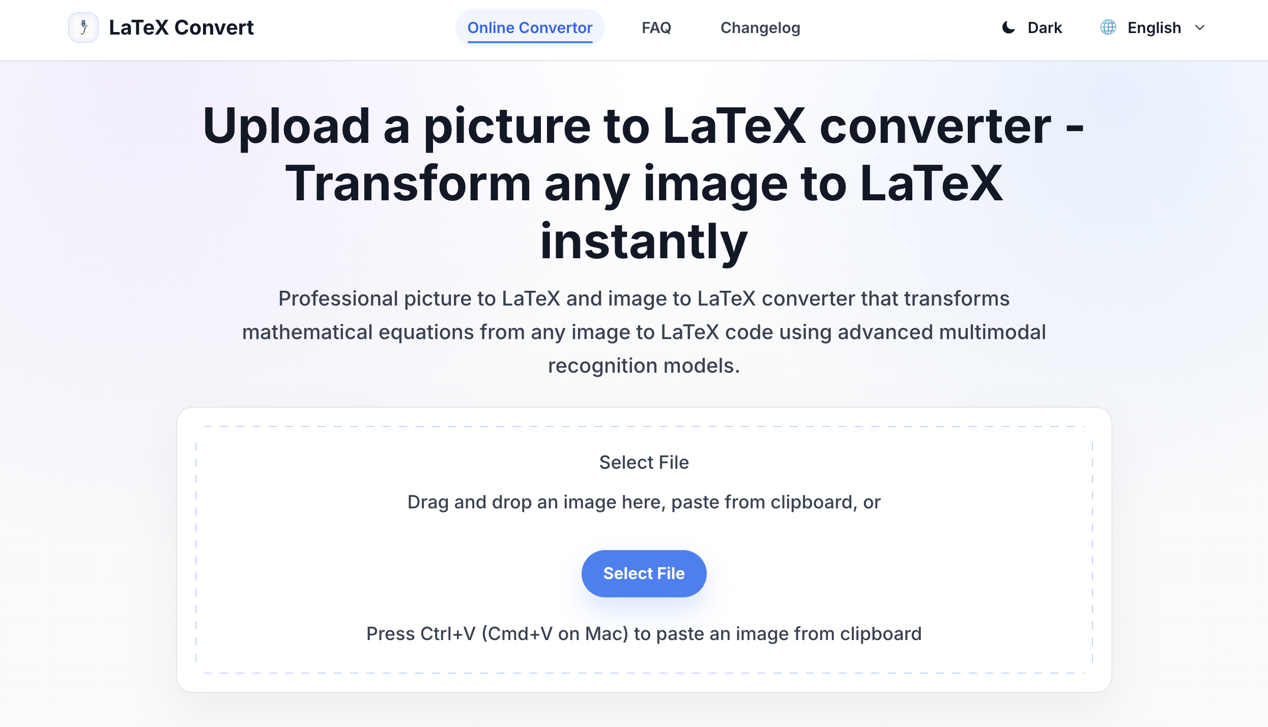 Picture to LaTeX Converter - Advanced Image to LaTeX Recognition preview