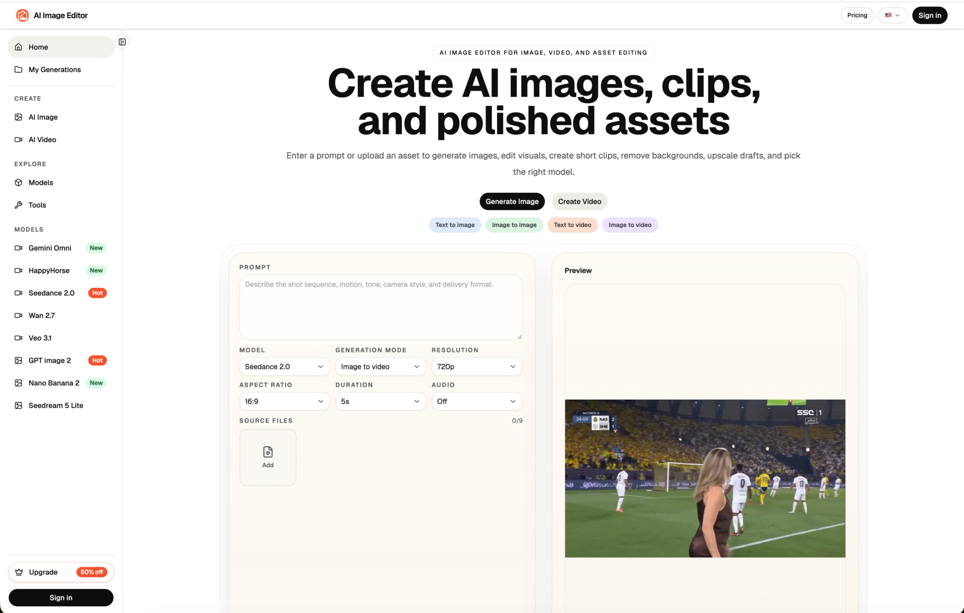 AI Image Editor preview