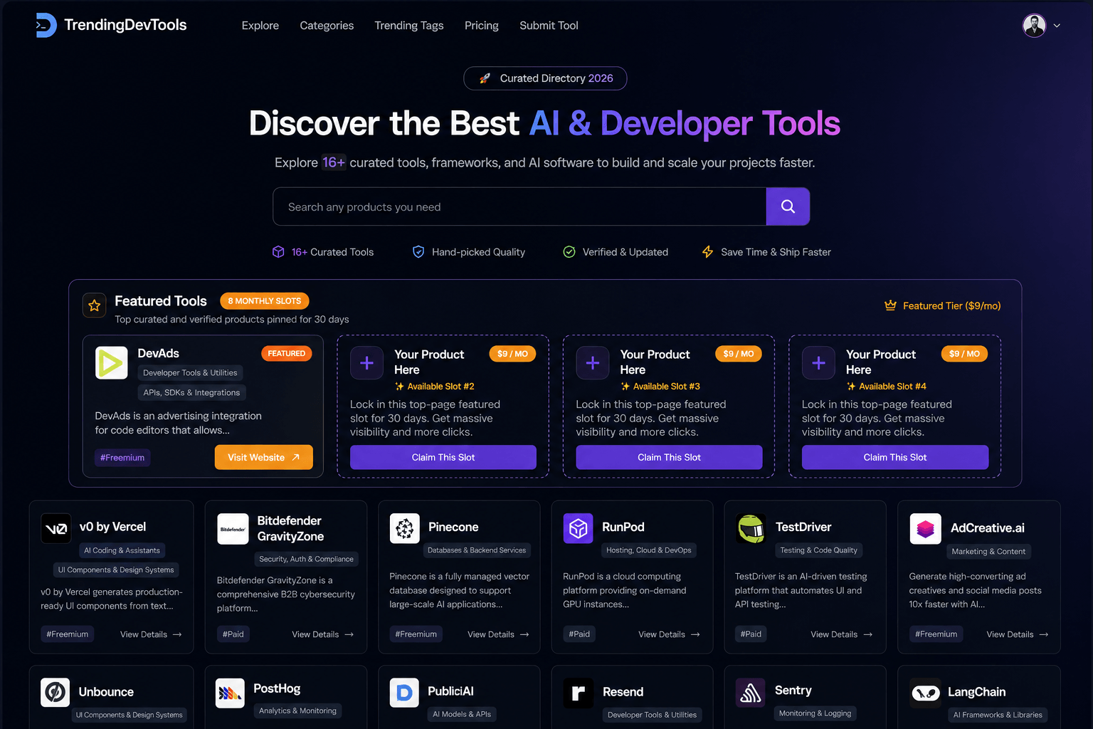 TrendingDevTools screenshot 1