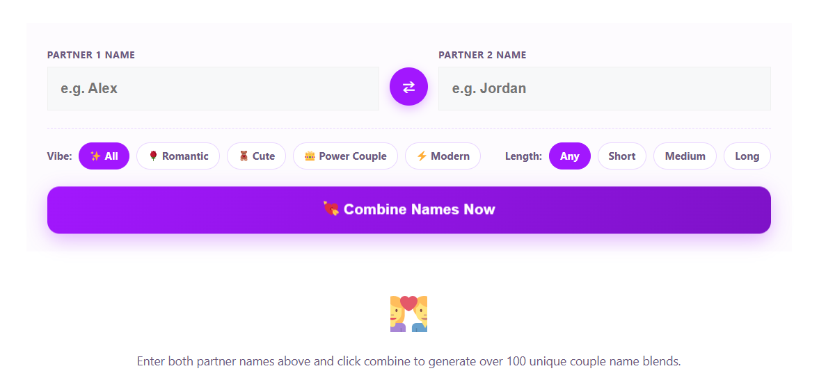 Names Combiner preview
