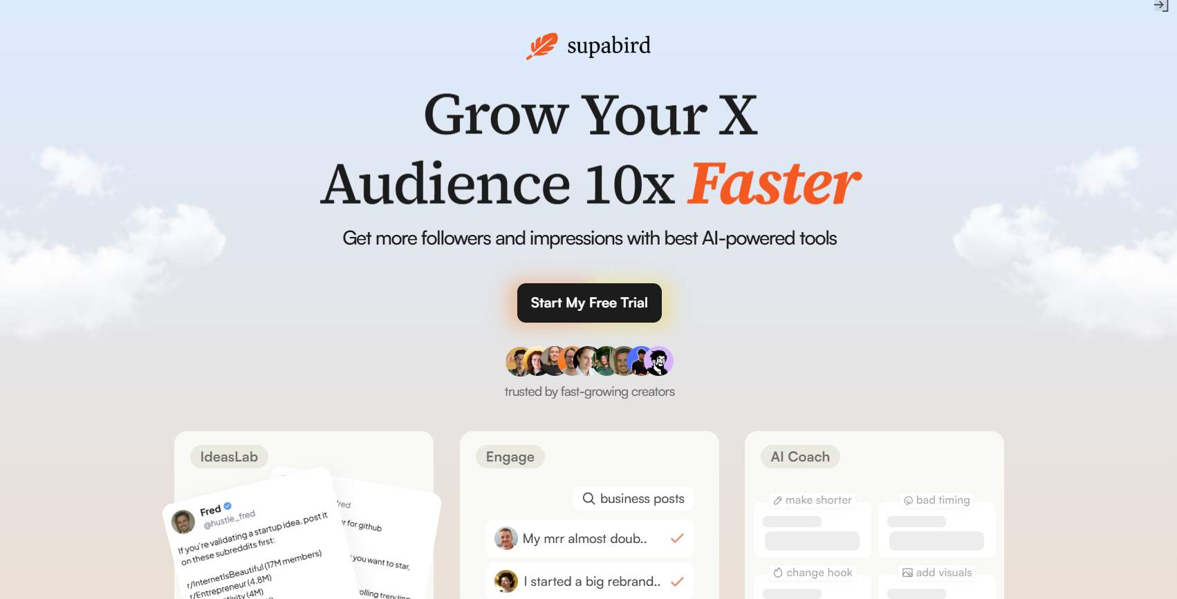 SupaBird website preview