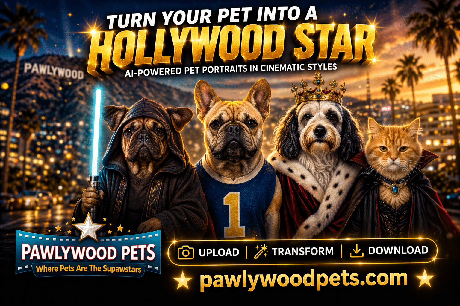 Pawlywood Pets website preview