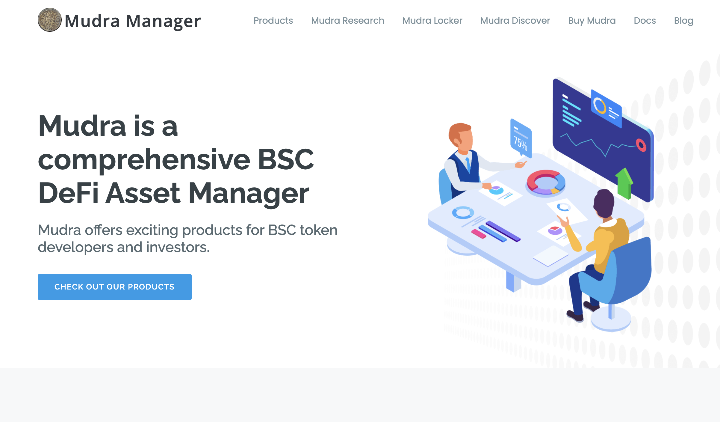 Mudra Manager website preview