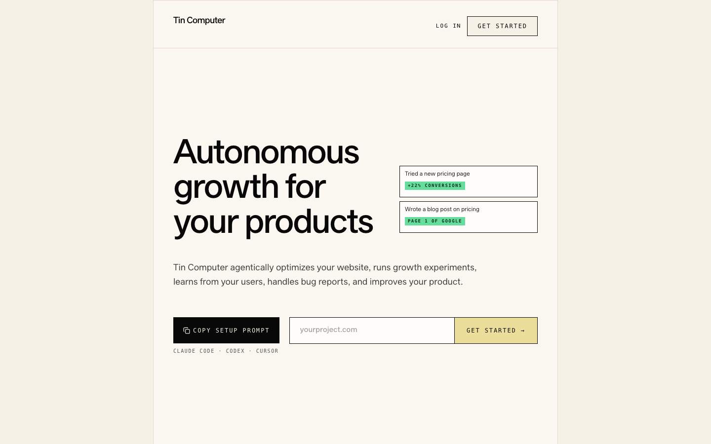 Tin Computer preview