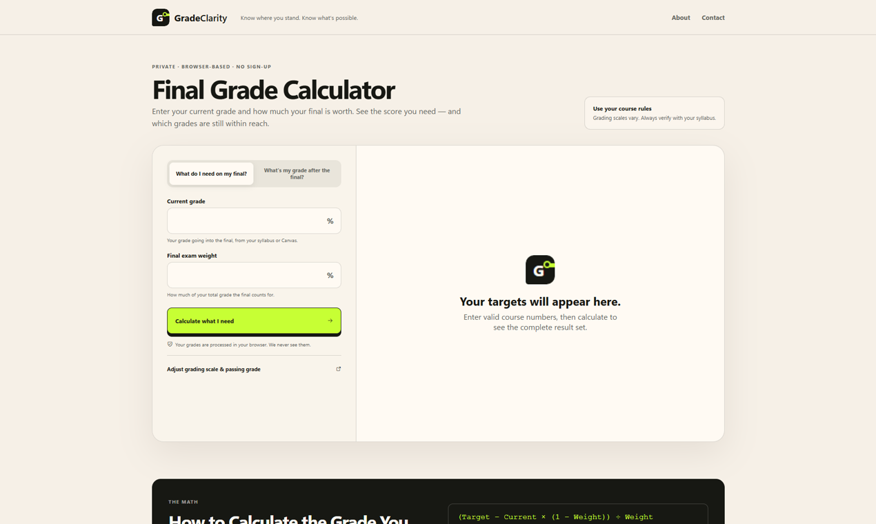 GradeClarity preview