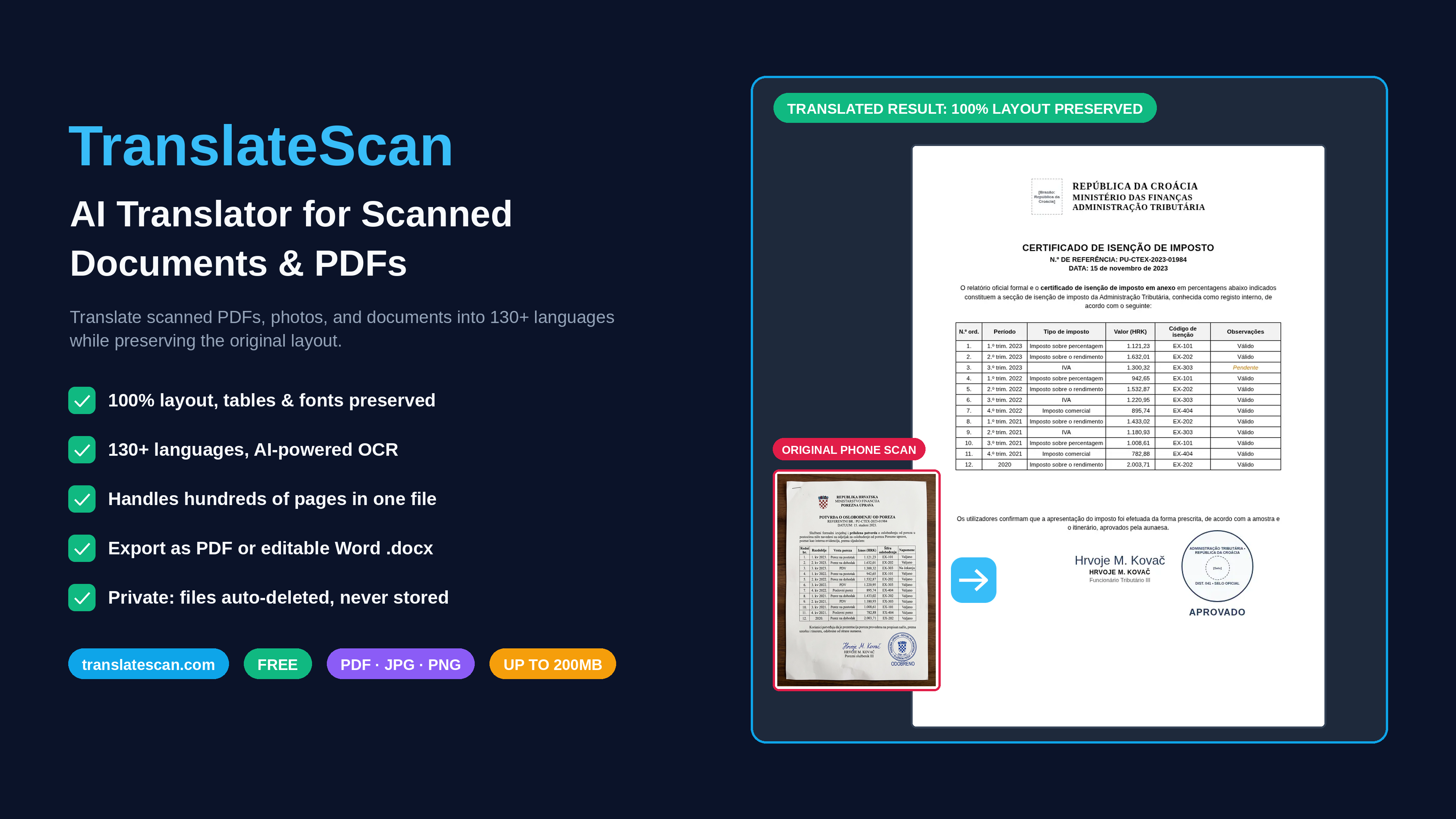 TranslateScan preview
