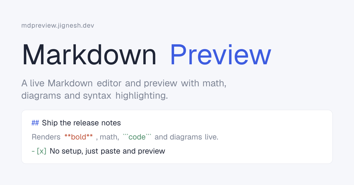 Markdown Preview preview