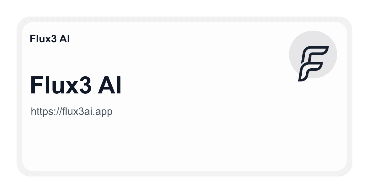 Flux 3 AI preview