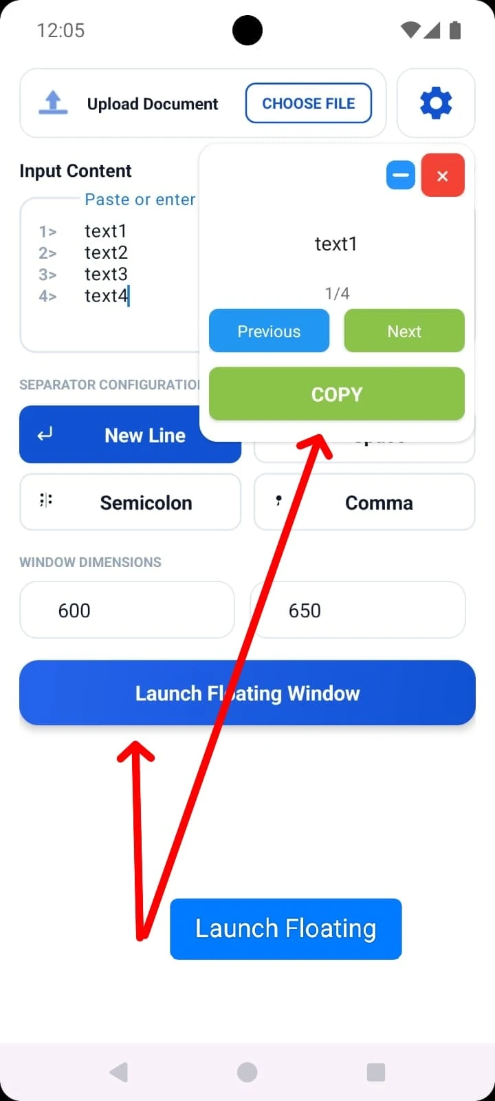 FloatText - Floating Clipboard for Android screenshot 1