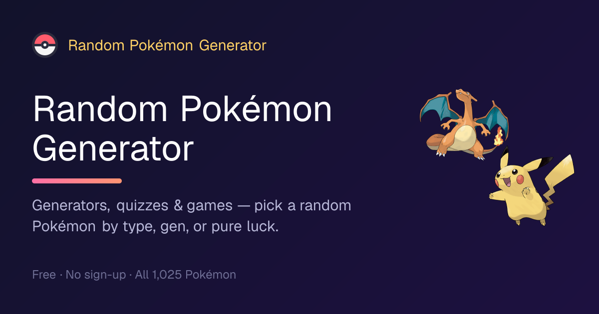 Random Pokémon Generator preview