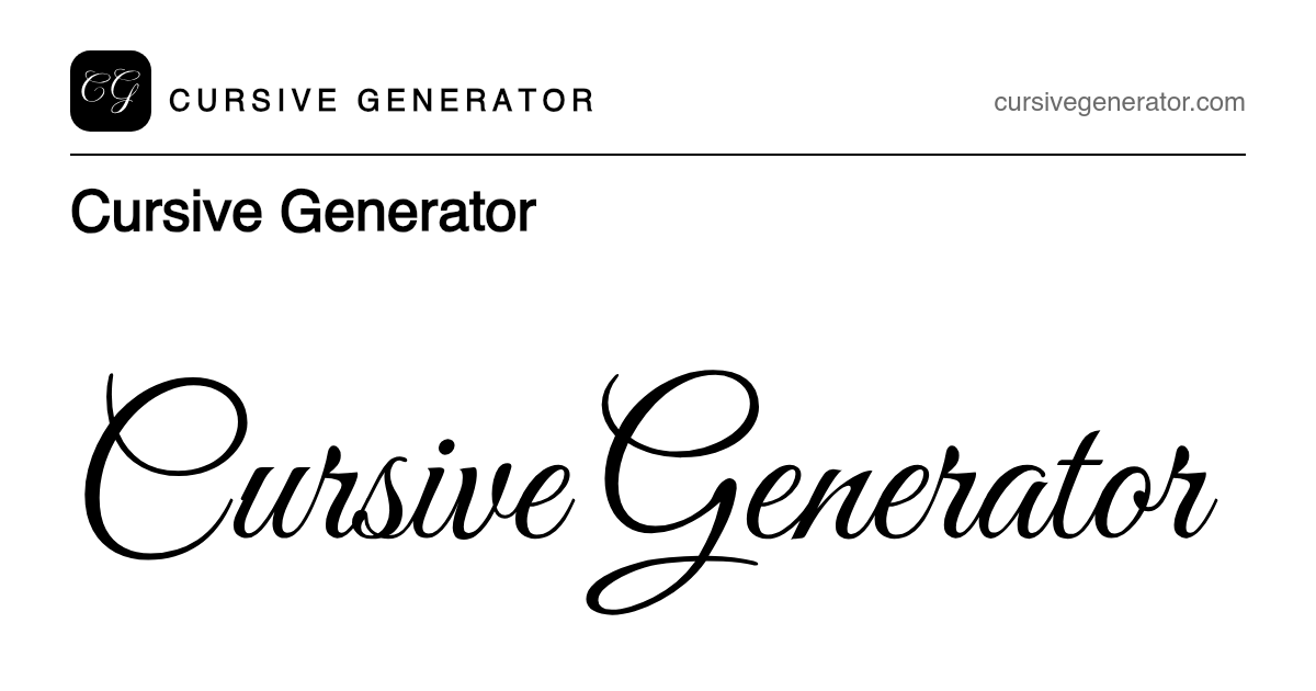 Cursive Generator preview