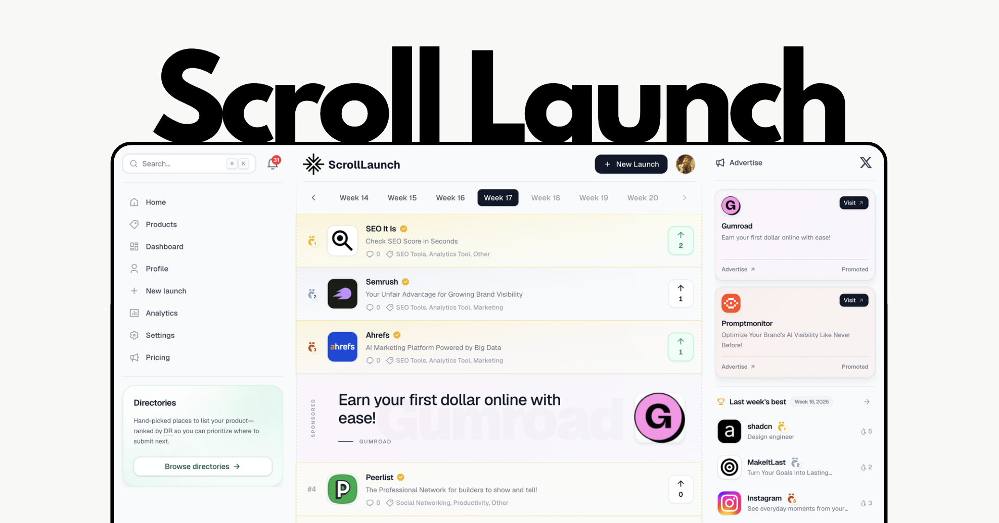 ScrollLaunch preview