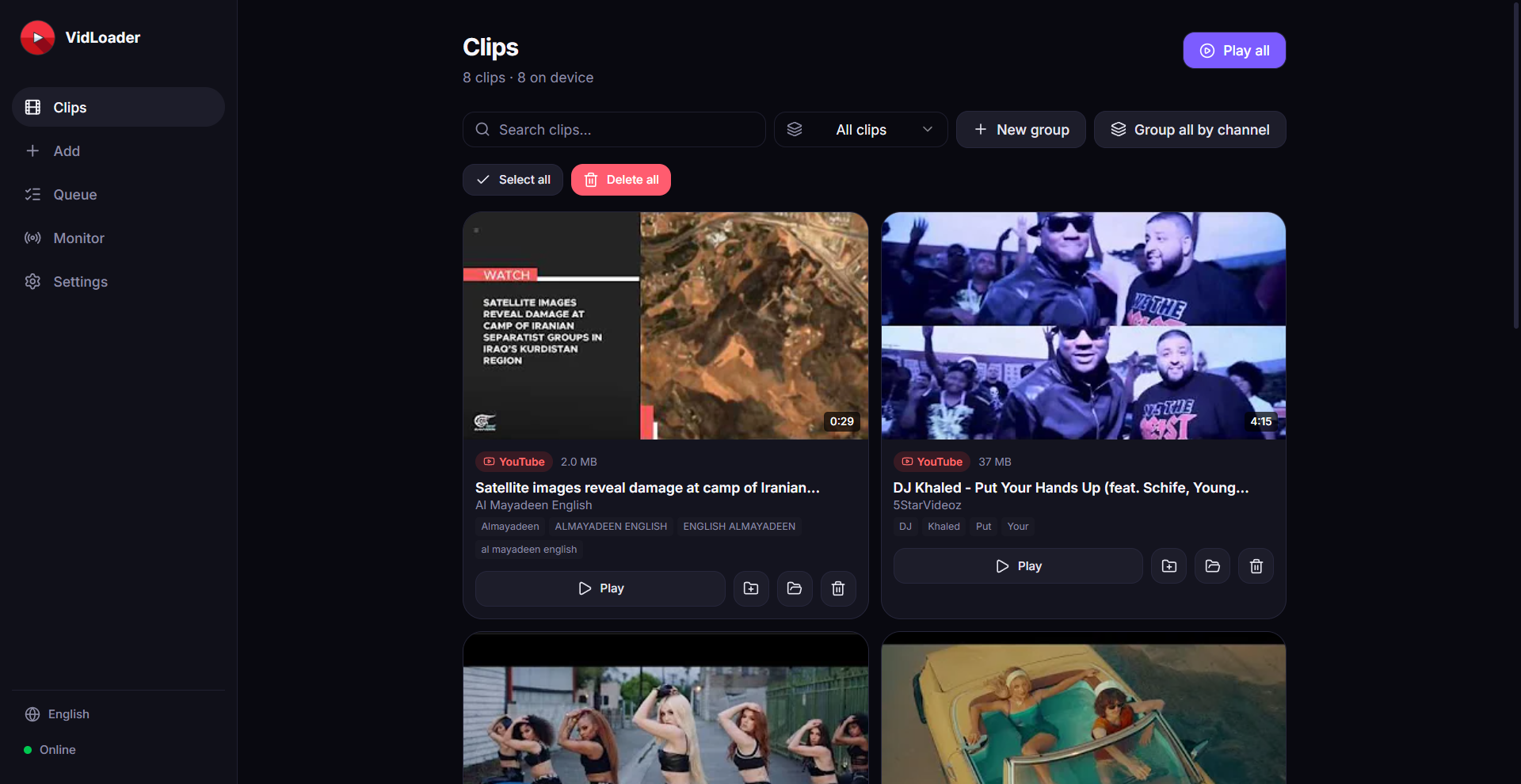 VidLoader preview